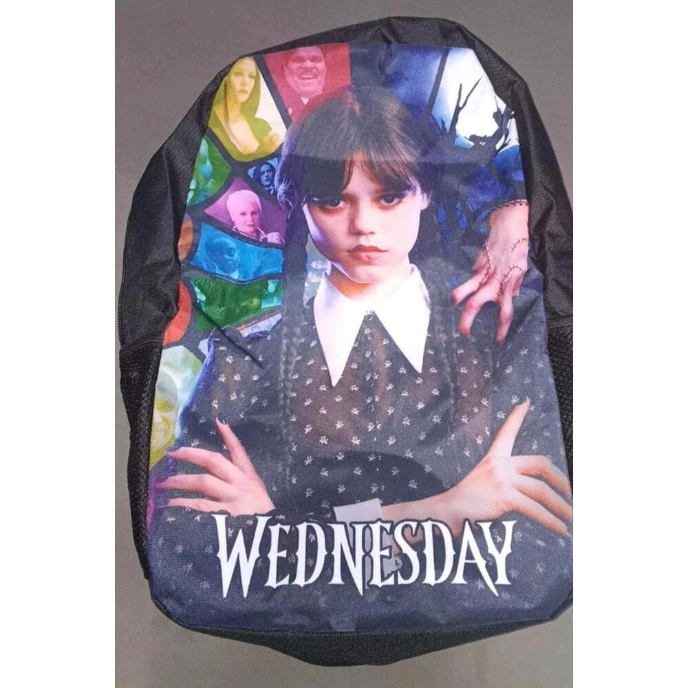 Wensday Adams Family 17inch Backpack Unisex Teens Kids Lightweight Mesh Pockets